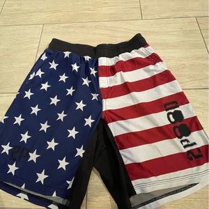 2 Pood American flag CrossFit shorts